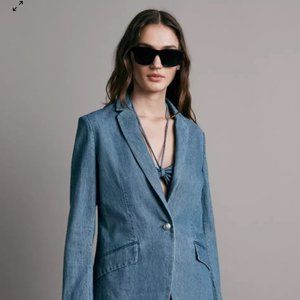 Rag & Bone Overside Margot Blazer in Linen, Size 10